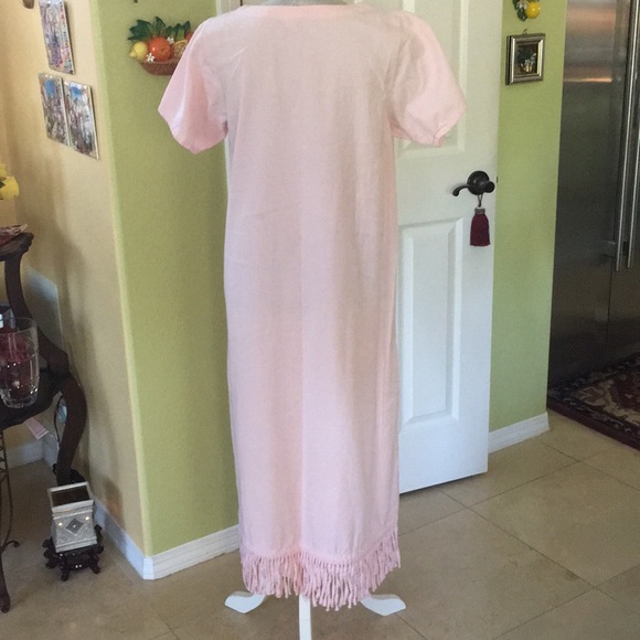 R & B COLLECTION VINTAGE PINK DRESS WITH FRINGES . - Picture 4 of 4